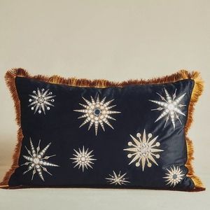 Anthropologie Catherine Martin Starry Night Throw Pillow - black